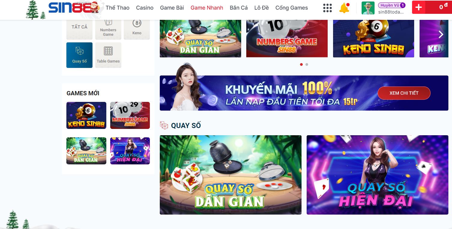 Game quay số dân gian tại nhà cái Sin88